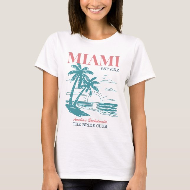 Beach Junggeselinnen-Abschied Summer Girls Trip Mi T-Shirt (Vorderseite)
