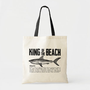 Beach King Vintage Hai mit Definition Tragetasche