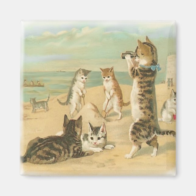 Beach Kittens Magnet (Vorne)