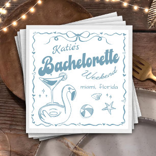 Beach Last Toast Bachelorette Party Napkins Serviette