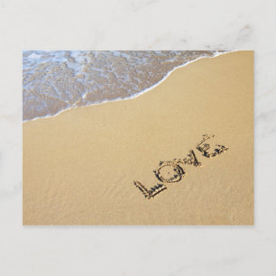 Beach Liebe Postcard Postkarte