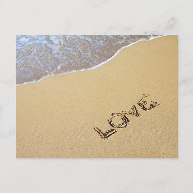Beach Liebe Postcard Postkarte (Vorderseite)