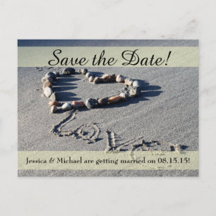 Beach Liebe Save the Date Postkarte