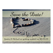 Beach Liebe Save the Date Visitenkarte
