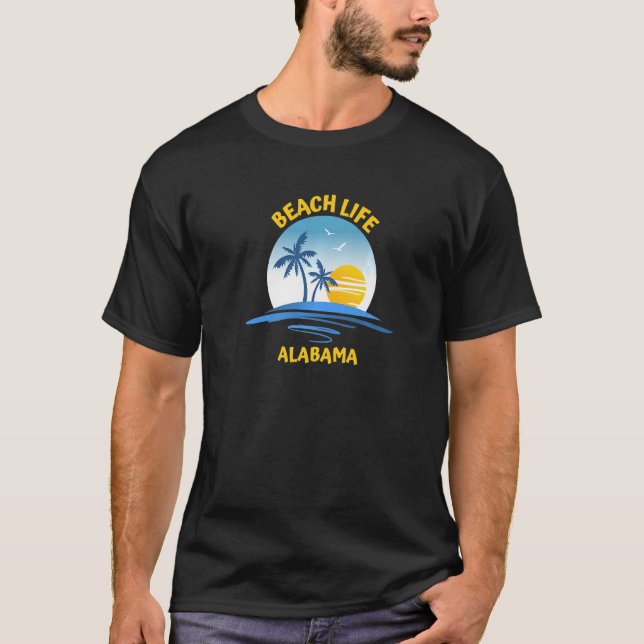 Beach Life Alabama Premium T-Shirt (Vorderseite)