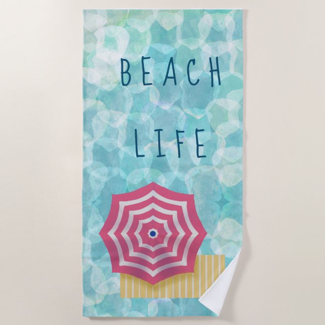 Beach Life Beach Handtuch (Vorderseite)