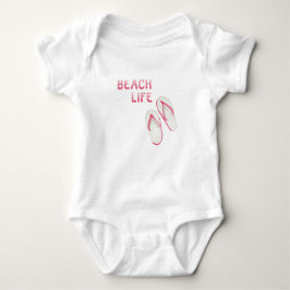 Beach Life Flip Flops Baby Strampler