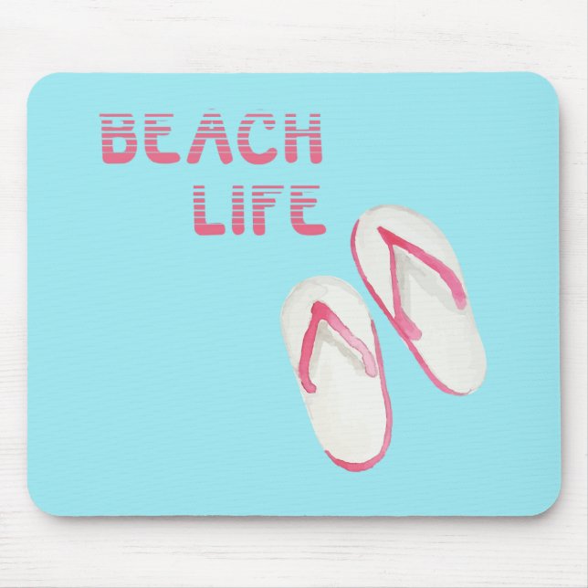 Beach Life Flip Flops Mousepad (Vorne)