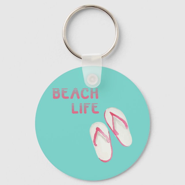 Beach Life Flip Flops Schlüsselanhänger (Vorderseite)