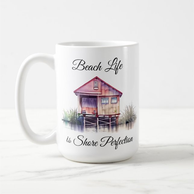 Beach Life ist Shore Perfektion Kaffeetasse (Links)