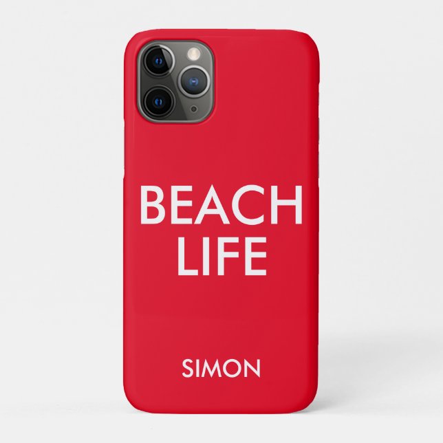 Beach Life Lifeguard Geschenk Red Case-Mate iPhone Hülle (Rückseite)