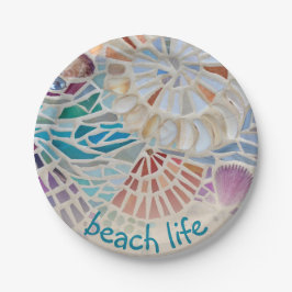 Beach Life Muschel Pappteller
