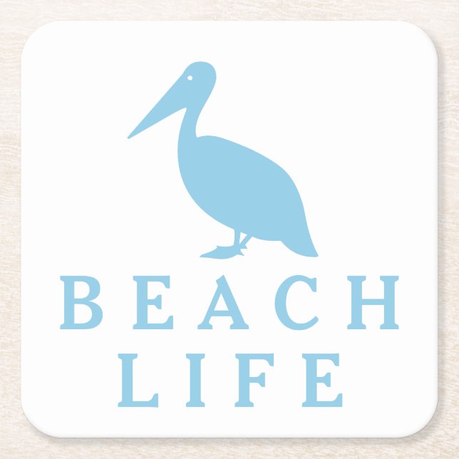 Beach Life Rechteckiger Pappuntersetzer (Vorderseite)
