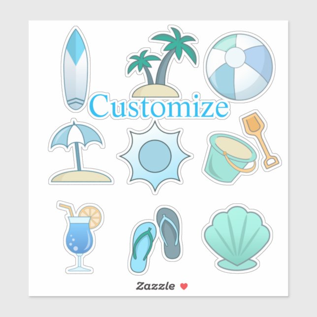 Beach Life Thunder_Cove Aufkleber (Blatt)