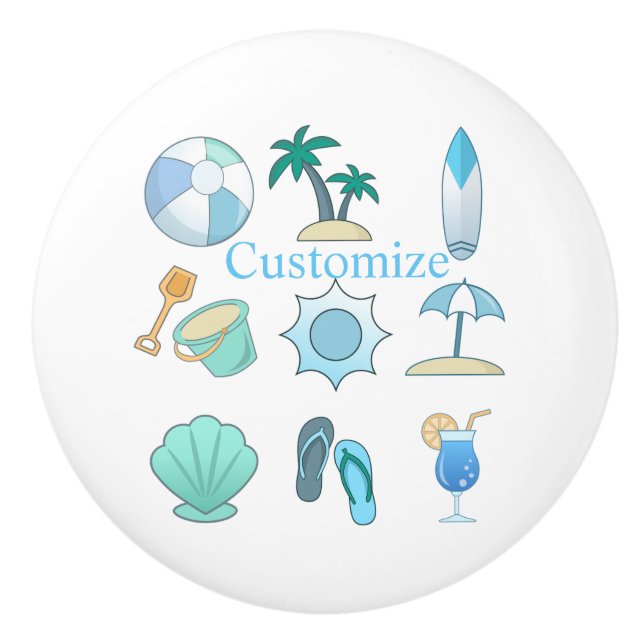 Beach Life Thunder_Cove Keramikknauf (Vorderseite)