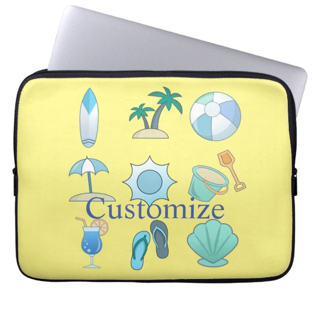 Beach Life Thunder_Cove Laptopschutzhülle (Vorderseite)