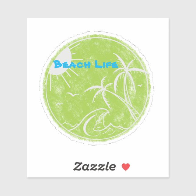 Beach Life Vinyl Cut Sticker (Blatt)