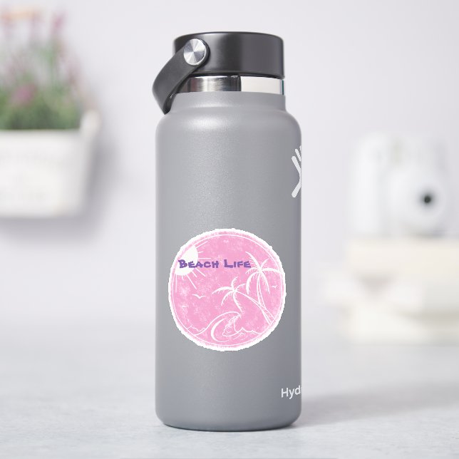 Beach Life Vinyl Cut Sticker (HydroFlask)