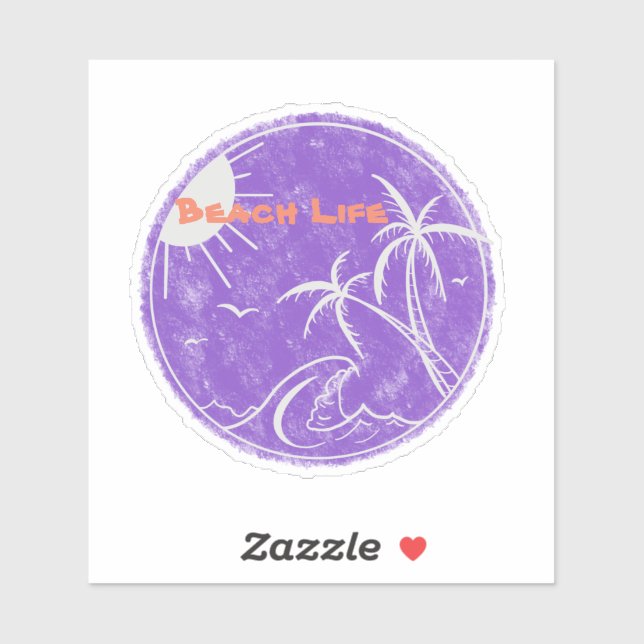 Beach Life Vinyl Cut Sticker (Blatt)