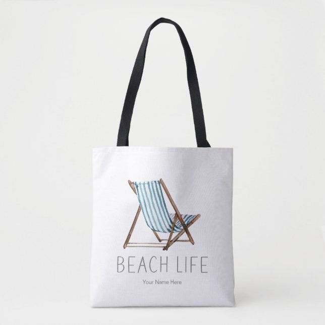 Beach Life Zitat Nautical Summer Vacacacation Stuh (Vorderseite)