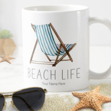 Beach Life Zitat Nautical Summer Vacacacation Stuh