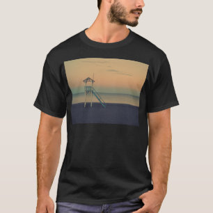 Beach Lifeguard Tower Sunset  T-Shirt