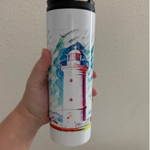 Beach Lighthouse THERMAL TUMBLER Thermosbecher