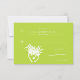 Beach Limon Palm Tree Zielort Chalkboard RSVP Karte