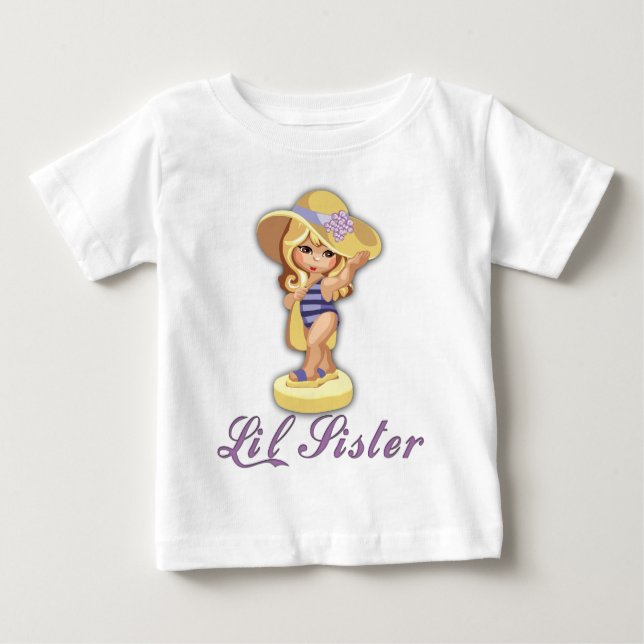 Beach Little Sister Baby T-shirt (Vorderseite)