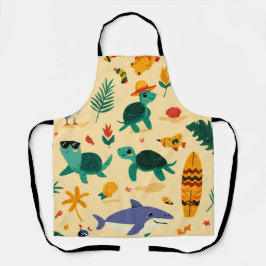Beach Lover All-Over Print Apron Gift Schürze