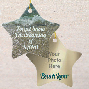 Beach Lover Anpassbar mit Ihrem Foto Keramik Ornament