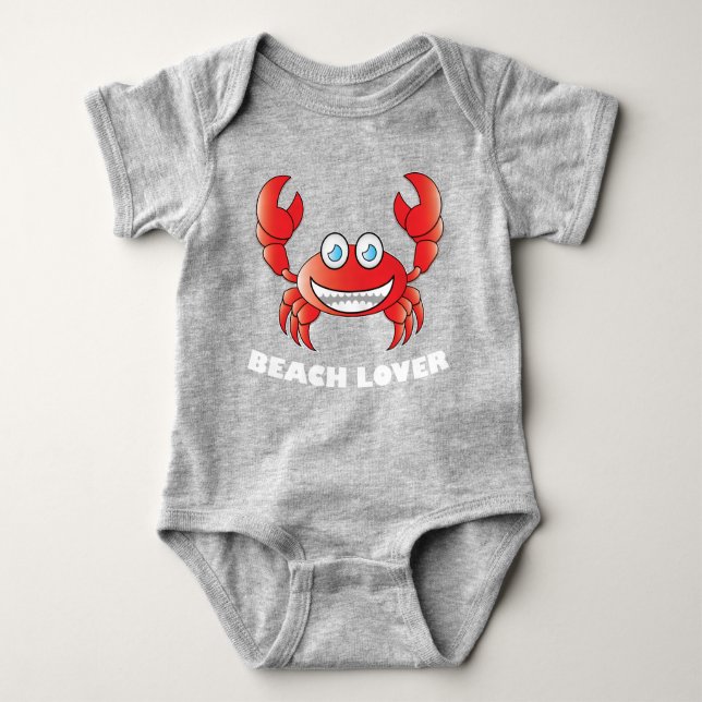 Beach Lover - Baby Jersey Bodysuit Baby Strampler (Vorderseite)
