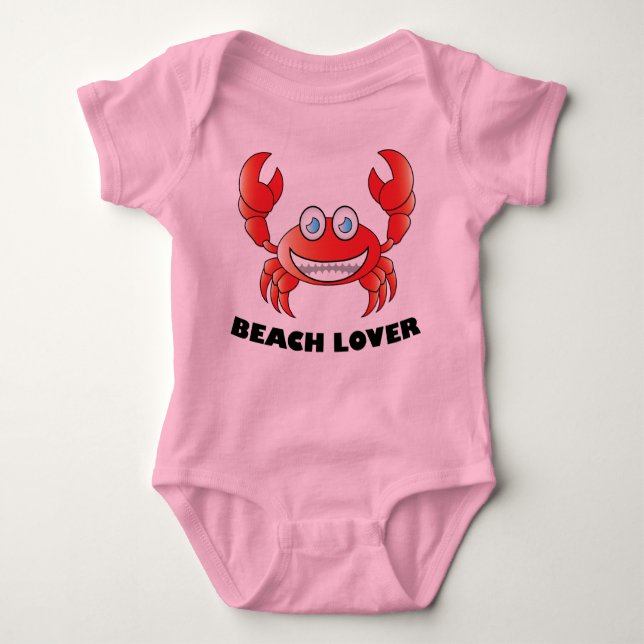Beach Lover - Baby Jersey Bodysuit Baby Strampler (Vorderseite)