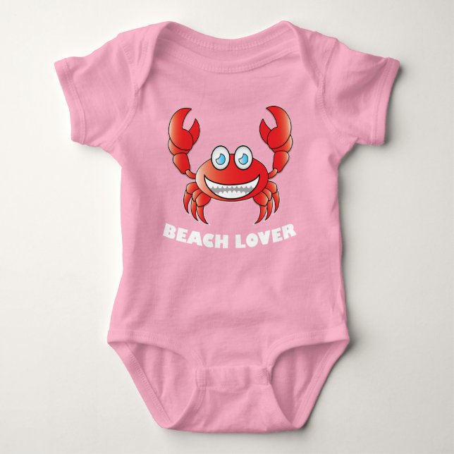 Beach Lover - Baby Jersey Bodysuit Baby Strampler (Vorderseite)