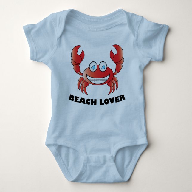 Beach Lover - Baby Jersey Bodysuit Baby Strampler (Vorderseite)