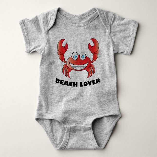Beach Lover - Baby Jersey Bodysuit Baby Strampler (Vorderseite)