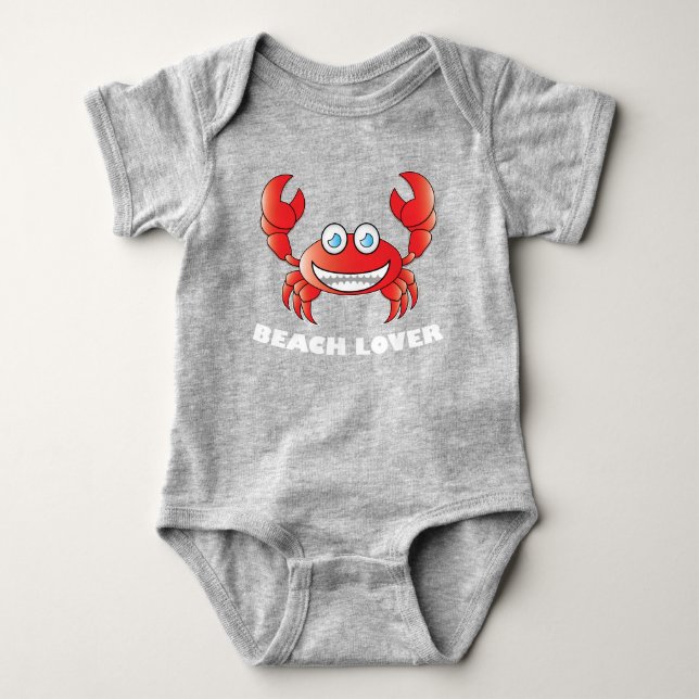 Beach Lover - Baby Jersey Bodysuit Strampler (Vorderseite)