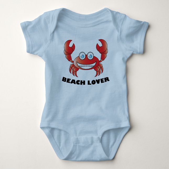 Beach Lover - Baby Jersey Bodysuit Strampler (Vorderseite)