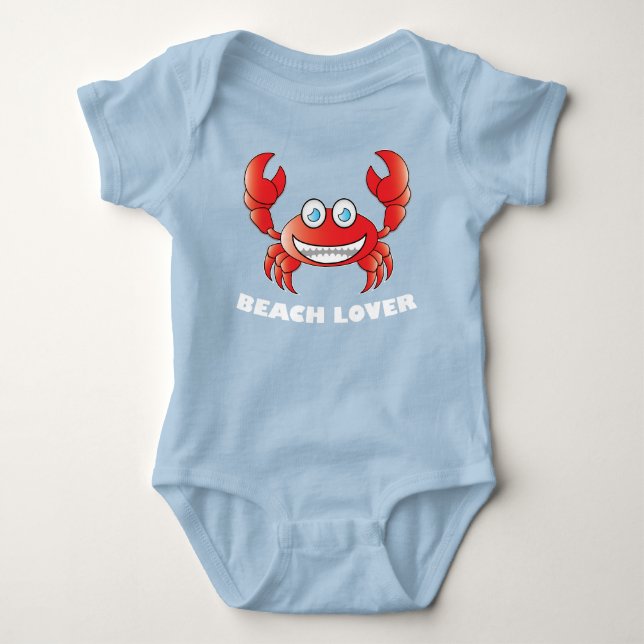 Beach Lover - Baby Jersey Bodysuit Strampler (Vorderseite)