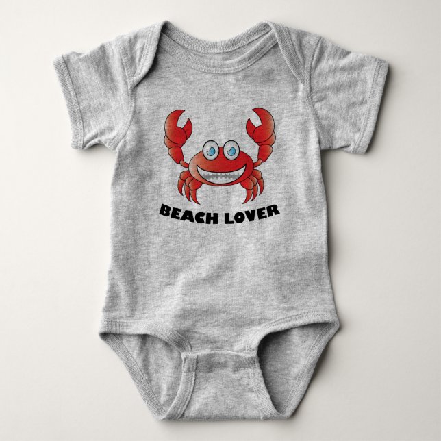 Beach Lover - Baby Jersey Bodysuit Strampler (Vorderseite)