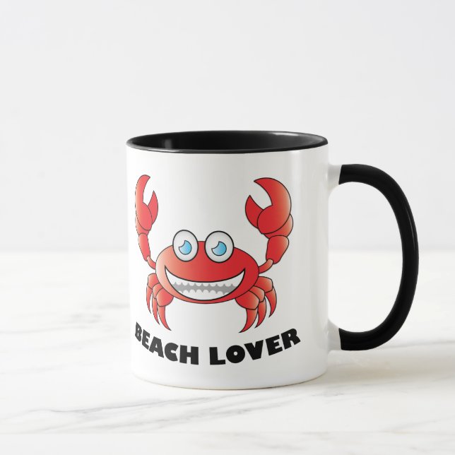 Beach Lover - Black 11 oz Ringer Tasse (Rechts)