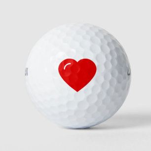 Beach Luv Heart Golfball
