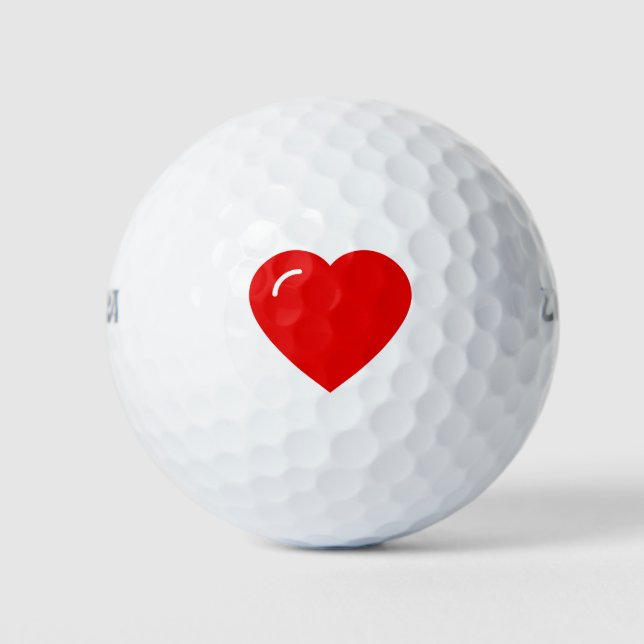 Beach Luv Heart Golfball (Vorderseite)