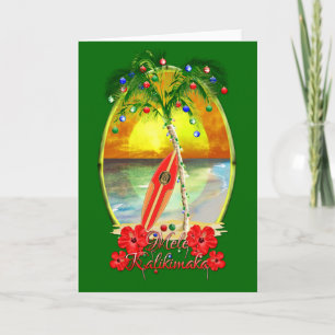 Beach Mele Kalikimaka Feiertagskarte