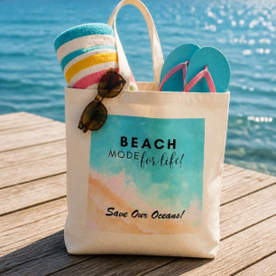 Beach Mode Rett unsere Ozeane! Tragetasche