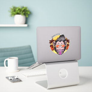 Beach Monkey individuelle Name Aufkleber