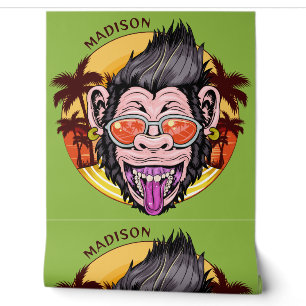 Beach Monkey individuelle Name Tapete