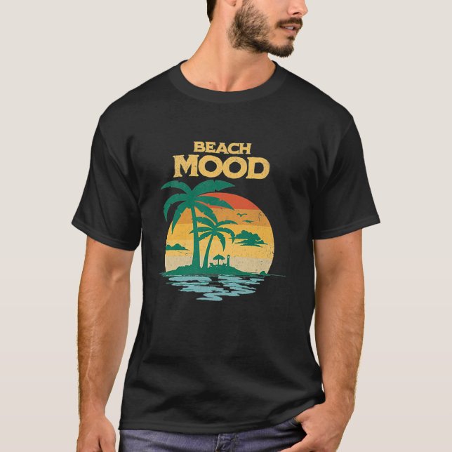 Beach Mood  Aloha Hawaii Hawaiian Island Palm Tree T-Shirt (Vorderseite)
