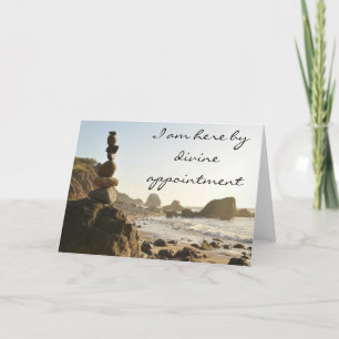 Beach motif card with quote, blank inside karte