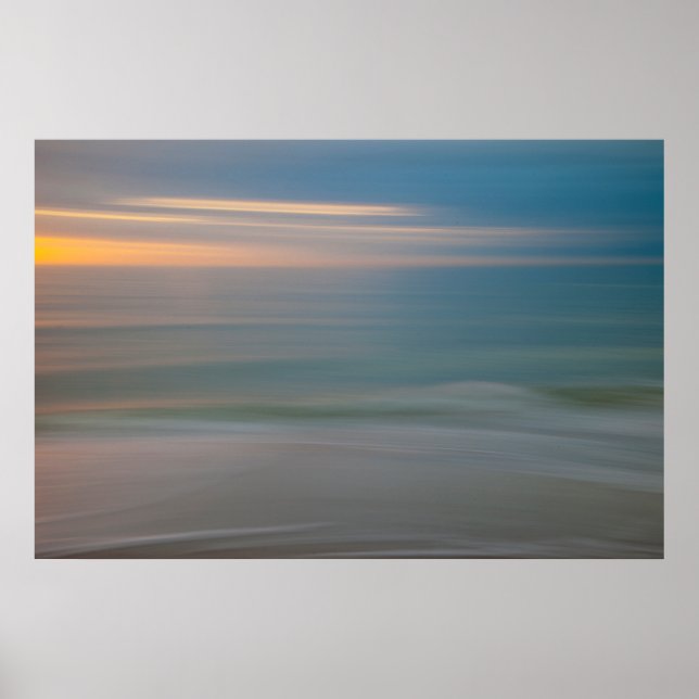 Beach Motion Abstrakt verschwommen | Florida, USA Poster (Vorne)